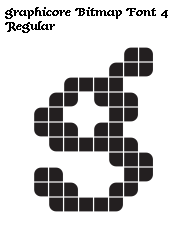 Das g des graphicore Bitmap Font 4 Regular
